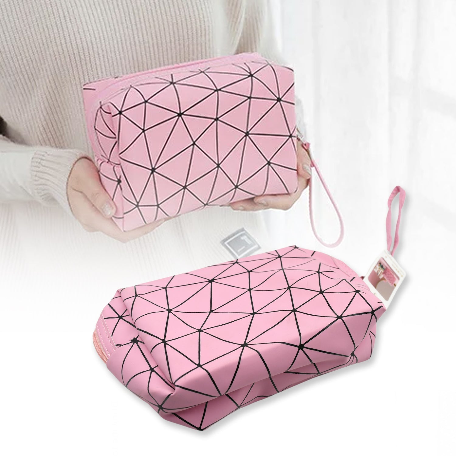 12631 Multipurpose Portable Travel Hand Pouch With Zipper / Bag Makeup Pouch for Women, Travel Makeup Bag Portable Carry Cosmetic Organizer Bag Pouch for Girls 12631 Multipurpose Portable Travel Hand Pouch With Zipper / Bag Makeup Pouch for Women, Travel Makeup Bag Portable Carry Cosmetic Organizer Bag Pouch for Girls